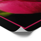 レッドローズバッドプリント ポスター (角)