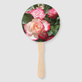 レッドローズバラフローラフォトレディースバースデーパーティー ハンドファン (裏面)