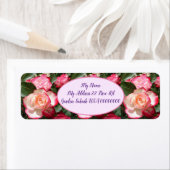 レッドローズバラホワイトフラワーフローラコテージガーデン ラベル (インサイチュ)