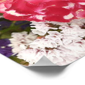 レッドローズバラホワイトフローラフラワーガーデンポスター ポスター (角)