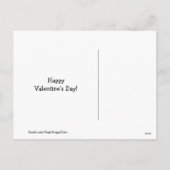 レッドローズバレンタインデーを持つゴールデンレトリバー犬 シーズンポストカード (裏面)