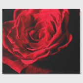 レッドローズバレンタインデー閉じるマクロデザイン、ローマ ラッピングペーパー (フラット)