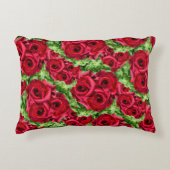 レッドローズパスフラワーガーランド アクセントクッション (正面)