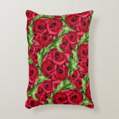 レッドローズパスフラワーガーランド アクセントクッション (正面(垂直))