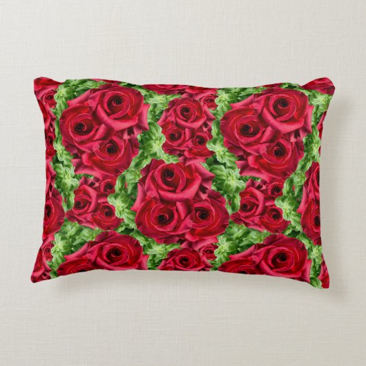 レッドローズパスフラワーガーランド アクセントクッション (裏面)