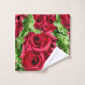 レッドローズパスフラワーガーランド バスタオルセット (ウォッシュタオル)