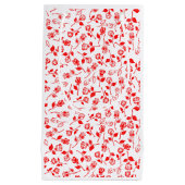 レッドローズパターン抱き枕 スモールペーパーバッグ (正面)