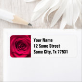 レッドローズパーソナライズされた住所 シール (インサイチュ)