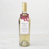 レッドローズパーソナライズされた花びら結婚ズ ボトルネックタグ (ボトル)