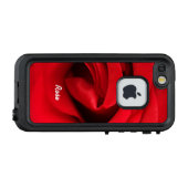レッドローズパーソナライズされた LifeProof iPhoneケース (裏面横)