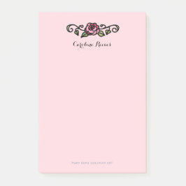 レッドローズビクトリアンヴィンテージロマンチックな手描き ポストイット