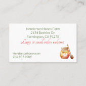 レッドローズビジネスのミツバチ 名刺 (裏面)