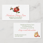 レッドローズビジネスのミツバチ 名刺 (正面/裏面)