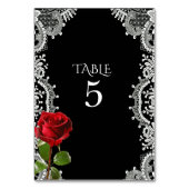 レッドローズビューティフルホワイトレース テーブルナンバー (裏面)
