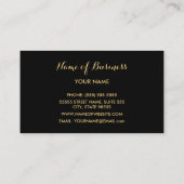 レッドローズフェイク金ゴールドスタイリスト付きシックファッション靴 名刺 (裏面)