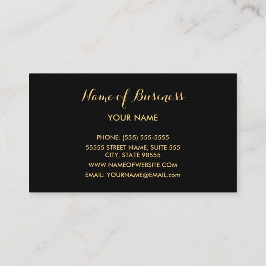 レッドローズフェイク金ゴールドスタイリスト付きシックファッション靴 名刺 (裏面)