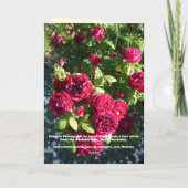 レッドローズフラワーガーデンフローラバラ誕生日カード カード (裏面)
