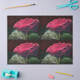 レッドローズフラワーグリーンブラックアートフローラデカップージ 薄葉紙