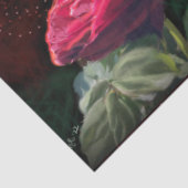 レッドローズフラワーグリーンブラックアートフローラデカップージ 薄葉紙 (詳細)