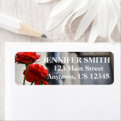 レッドローズフラワーゲート撮影パーソナライズされた ラベル (インサイチュ)