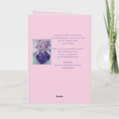 レッドローズフラワーフローラヴィンテージバラバレンタイン カード (裏面)