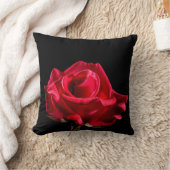 レッドローズフラワーフローラ開花枕 クッション (ブランケット)