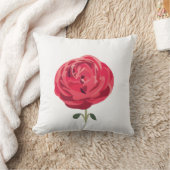 レッドローズフラワーフローラ クッション (ブランケット)