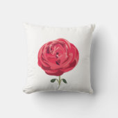 レッドローズフラワーフローラ クッション (正面)
