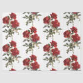 レッドローズフラワーヴィンテージバレンタインブーケ 薄葉紙 (正面)
