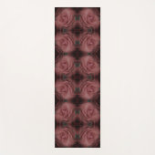 レッドローズフラワー抽象芸術自然ヴィンテージ ヨガマット (正面)
