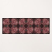 レッドローズフラワー抽象芸術自然ヴィンテージ ヨガマット (正面(横))