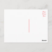 レッドローズフラワー空白のフローラブラックポストカード ポストカード (裏面)