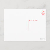 レッドローズフラワー空白のフローラブラック ポストカード (裏面)