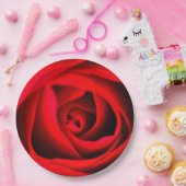 レッドローズフラワー紙プレート ペーパープレート (パーティー)