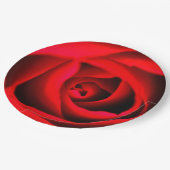 レッドローズフラワー紙プレート ペーパープレート (アングル)