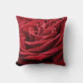レッドローズフラワー花びらアート装飾用クッション クッション (正面)