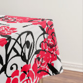 レッドローズフローライラストレーションパターンデザイン テーブルクロス (インサイチュ)