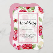 レッドローズフローラクラシックプリントドッグの名誉アナウンス 案内状 (正面/裏面)