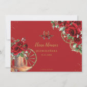 レッドローズフローラシャーロブーツキンセアニラ写真 招待状 (裏面)