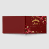 レッドローズフローラスワールキンセアニェラ金ゴールド ゲストブック (全面)