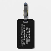 ⭐レッドローズフローラデザイン |モノグラム ラゲッジタグ (裏面縦)