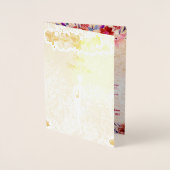 レッドローズフローラハートマザーズ日ダンスパーティー金ゴールド 箔カード (正面)