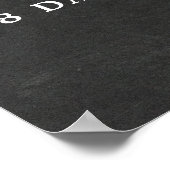 レッドローズフローラブライダルシャワーウェルカムサイン ポスター (角)