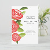 レッドローズフローラブライダルシャワー 招待状 (スタンド正面)