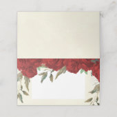 レッドローズフローラ結婚アイボリー座席表 プレイスカード (外部開封)