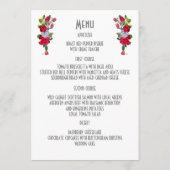 レッドローズフローラ結婚ブーケのメニュー メニュー (裏面)