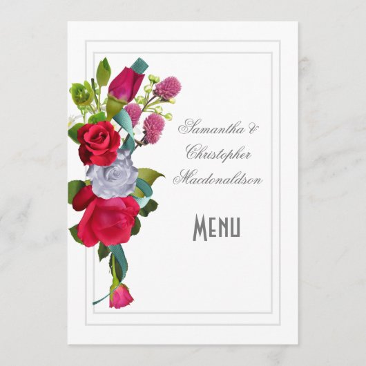レッドローズフローラ結婚ブーケのメニュー メニュー (正面)