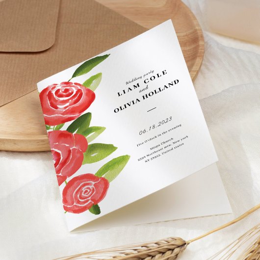 レッドローズフローラ結婚式 プログラム