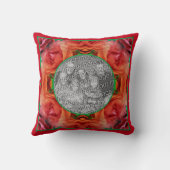 レッドローズフローラ自然フレーム写真の追加 クッション (裏面)