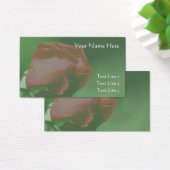 レッドローズブドアップクローズフラワービジネスカード (デスク)